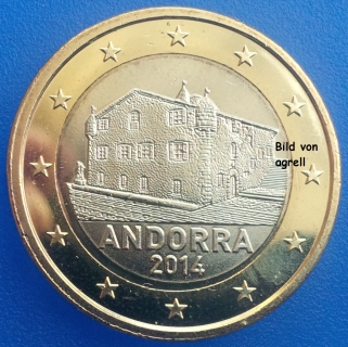 1 Euro Münze Andorra 2014 Stgl.