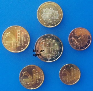 Kursmünzensatz Andorra 2014 Stgl.