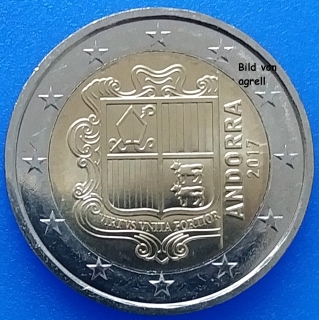 2 Euro Münze Andorra 2017 Stgl.