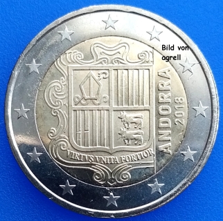 2 Euro Münze Andorra 2018 Stgl.
