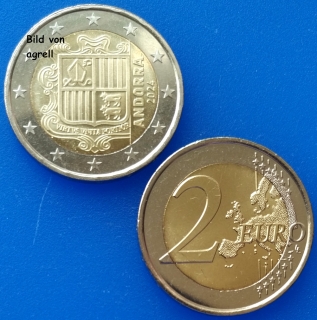 2 Euro Münze Andorra 2024 Stgl.