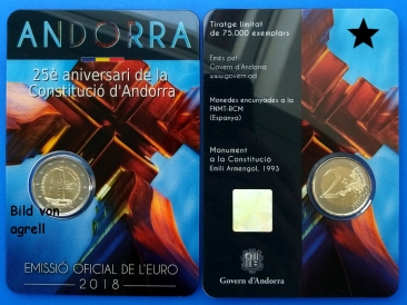 2 Euro Gedenkmünze Andorra 2018