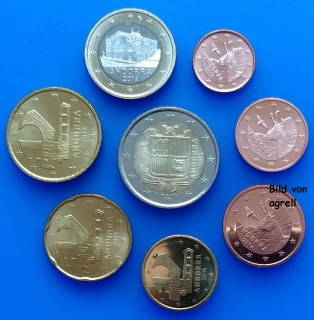 Kursmünzensatz Andorra Stgl.