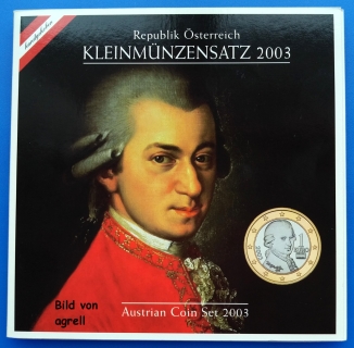 Kursmünzensatz Österreich 2003 Stgl.