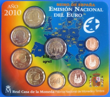 Kursmünzensatz Spanien 2010 Stgl.