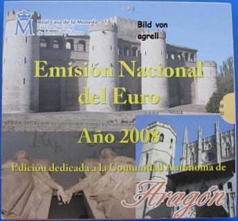 Kursmünzensatz Spanien 2008 Stgl.