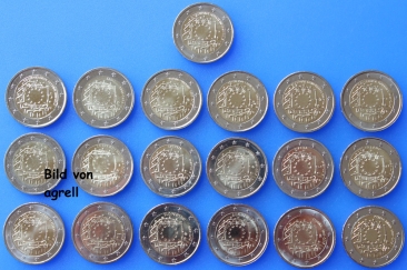 19 x 2 Euro Gedenkmünzen 30 Jahre Europaflagge 2015