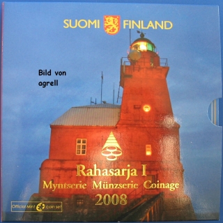 Kursmünzensatz Finnland 2008 Stgl.