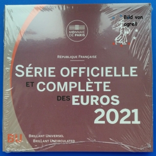 Kursmünzensatz Frankreich 2021 Stgl.