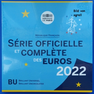 Kursmünzensatz Frankreich 2022 Stgl.
