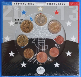 Kursmünzensatz Frankreich 2013 Stgl.
