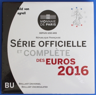 Kursmünzensatz Frankreich 2016 Stgl.