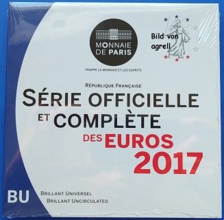 Kursmünzensatz Frankreich 2017 Stgl.