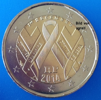 2 Euro Gedenkmünze Frankreich 2014