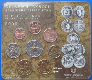 Kursmünzensatz Griechenland 2006 Stgl.