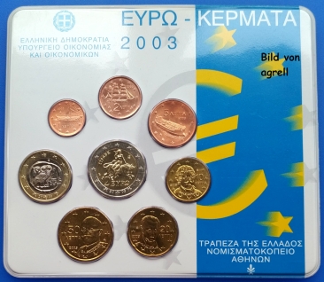 Kursmünzensatz Griechenland 2003 Stgl.