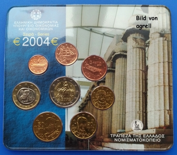 Kursmünzensatz Griechenland 2004 Stgl.