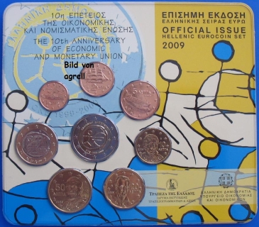 Kursmünzensatz Griechenland 2009 Stgl.