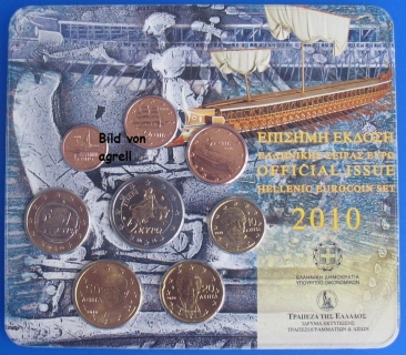 Kursmünzensatz Griechenland 2010 Stgl.