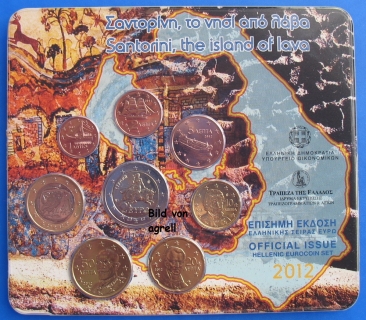 Kursmünzensatz Griechenland 2012 Stgl.