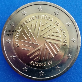 2 Euro Gedenkmünze Lettland 2015