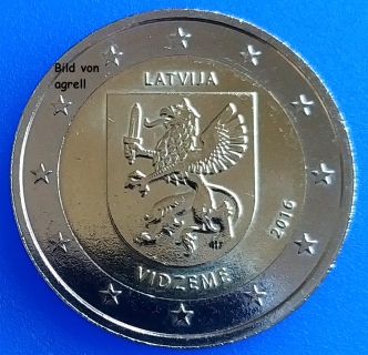2 Euro Gedenkmünze Lettland 2016