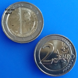 2 Euro Gedenkmünze Luxemburg 2017 Guillaume III