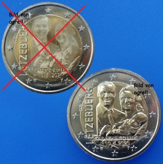 2 Euro Gedenkmünze Luxemburg 2020