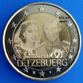 2 Euro Gedenkmünze Luxemburg 2021