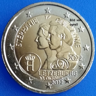 2 Euro Gedenkmünze Luxemburg 2022