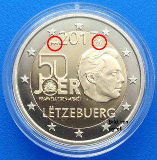 2 Euro Gedenkmünze Luxemburg 2017