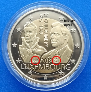 2 Euro Gedenkmünze Luxemburg 2018