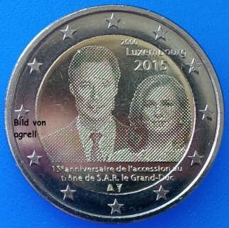 2 Euro Gedenkmünze Luxemburg 2015