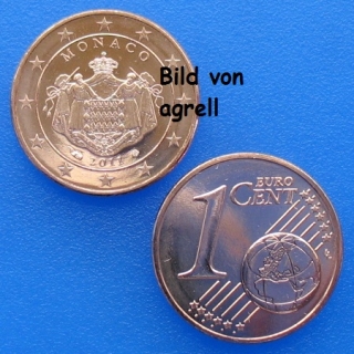 1 Cent Münze Monaco 2011 Stgl.