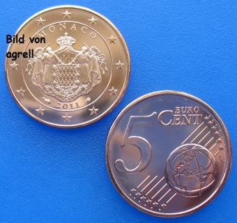 5 Cent Münze Monaco 2011 Stgl.