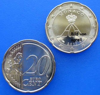 20 Cent Münze Monaco 2011 Stgl.