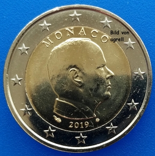 2 Euro Münze Monaco 2019 Stgl.