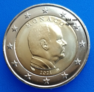 2 Euro Münze Monaco 2021 Stgl.