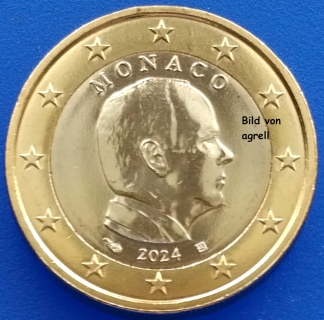 1 Euro Münze Monaco 2024 Stgl.