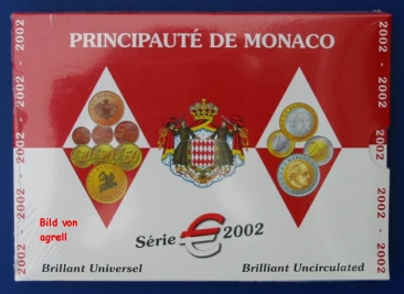Kursmünzensatz Monaco 2002 Stgl.
