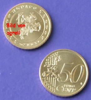 50 Cent Münze Monaco 2003 Stgl.