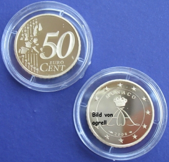50 Cent Münze Monaco 2006 polierte Platte (PP)
