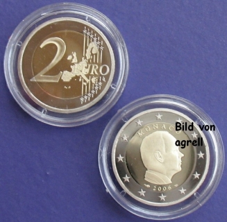 2 Euro Münze Monaco 2006 polierte Platte (PP)