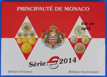 Kursmünzensatz Monaco 2014 Stgl.