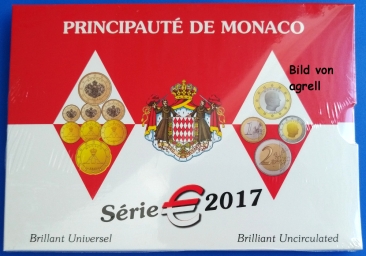 Kursmünzensatz Monaco 2017 Stgl.