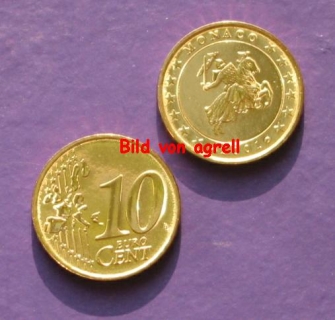 10 Cent Münze Monaco 2001 Stgl.10 Cent Münze Monaco 2001 Stgl.
