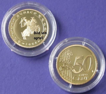 50 Cent Münze Monaco 2004 polierte Platte (PP)
