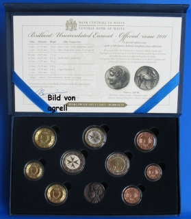 Kursmünzensatz Malta 2011 Stgl.