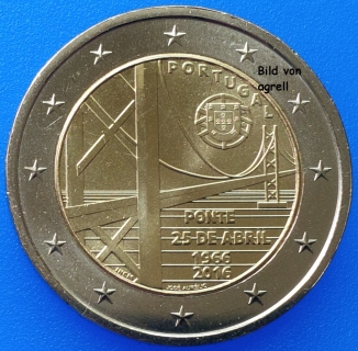 2 Euro Gedenkmünze Portugal 2016