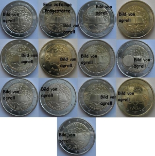 13 x 2 Euro Gedenkmünzen Römische Verträge 2007